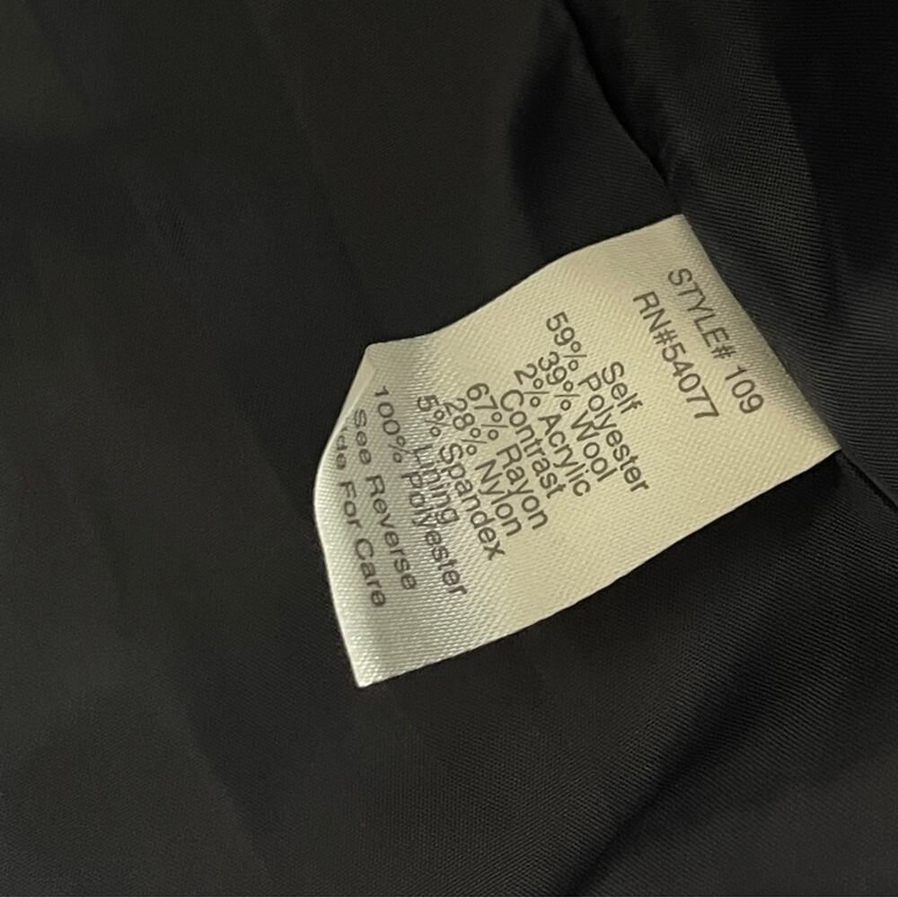 CAbi Jacquard Wool Blend Blazer Jacket Midnight Blue Size 12 - Picture 9 of 9